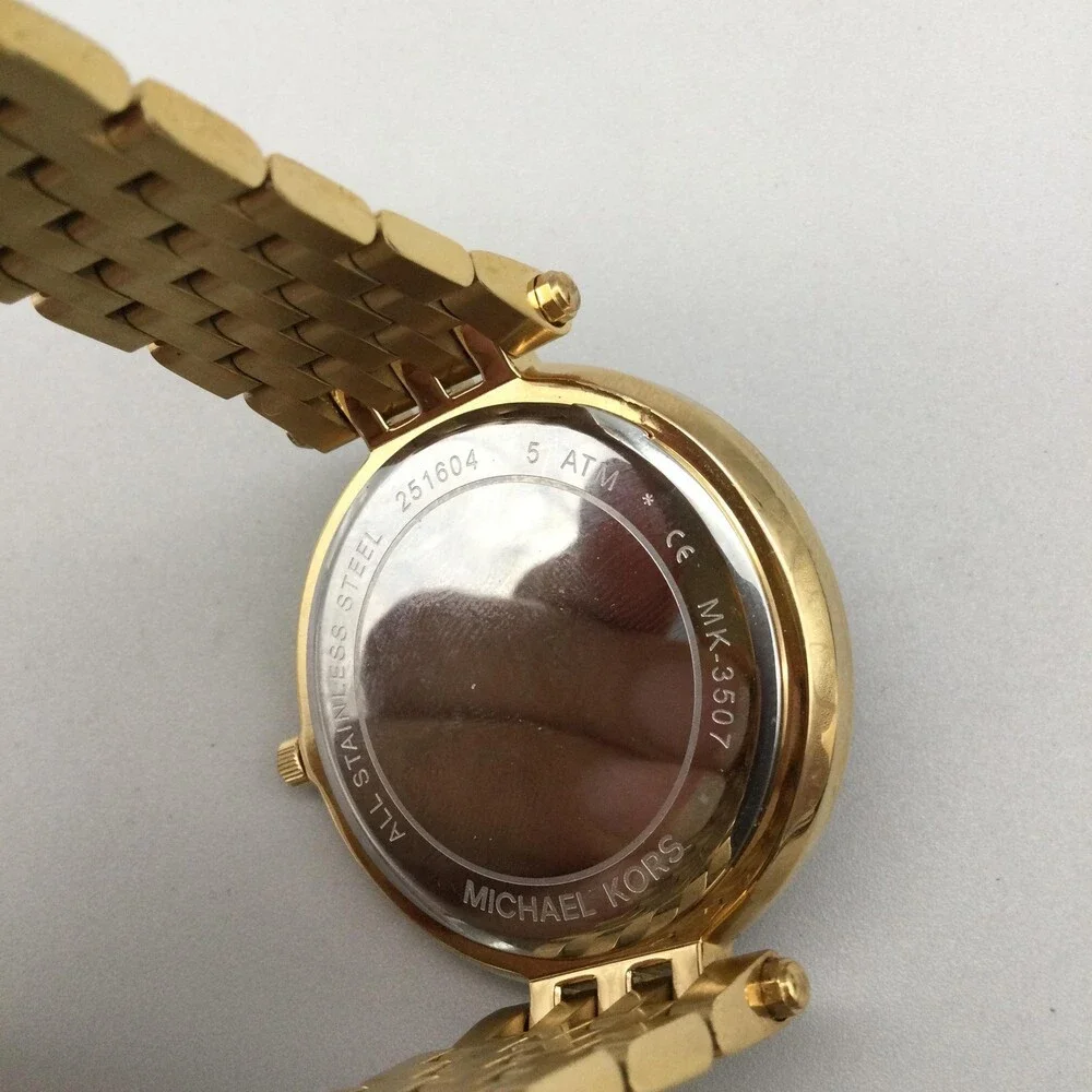 Michael Kors Darci Womens Watch 39mm Rose Gold Tone MK-3507 New Battery 7" - Picture 11 of 14